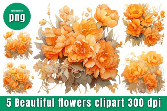 Beautiful Flowers Clipart: Premium Graphics & Illustrations