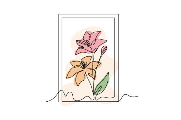 Beautiful Home Decoration, Beautiful Flowers: Graphics & Illustrations