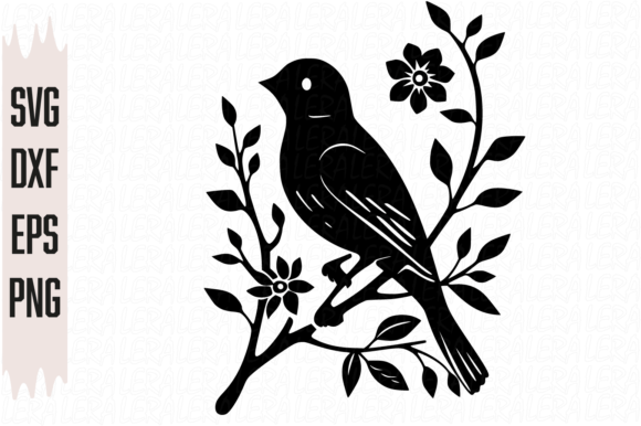 Bird on a Branch: Graphics & Illustrations for Sellers