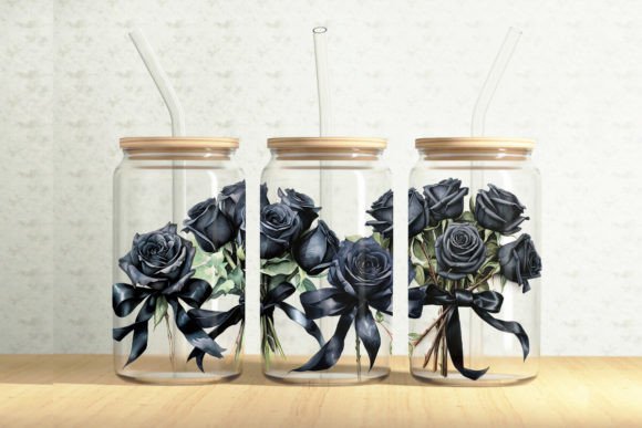 Black Roses Tumbler Wrap: Graphics & Illustrations