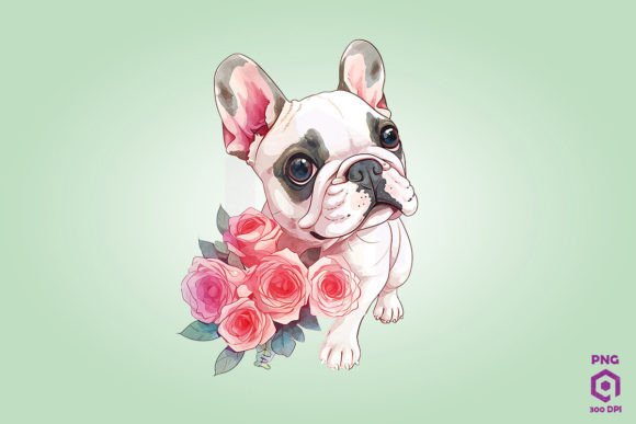 Bulldog Giving Flowers 1: Graphics & Illustrations Review