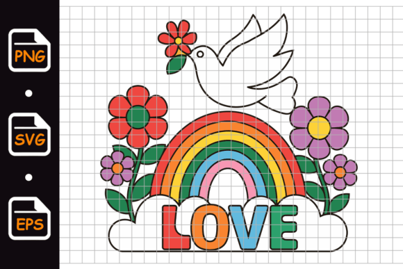 Dove with Rainbow and Flowers: A Designer's Review