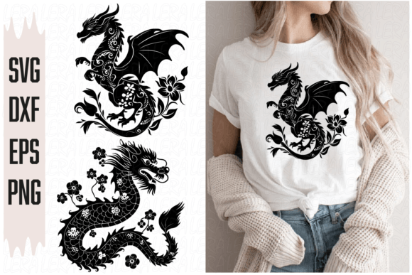 Dragon Pattern, Flowers: A Designer's Review for Embroidery