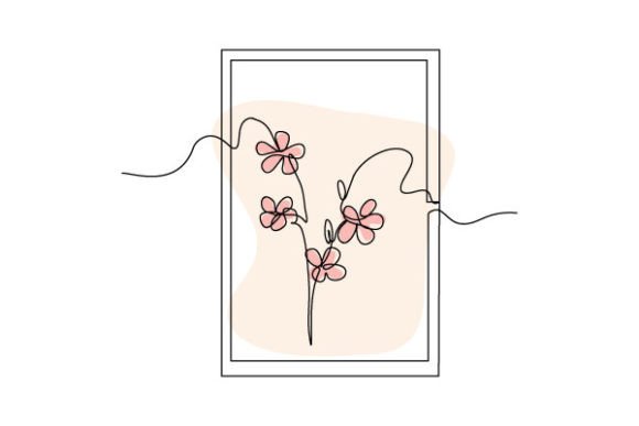 Little Red Flowers Graphics for Home Illustrations