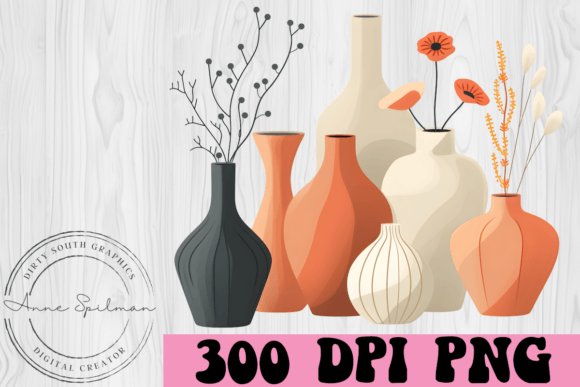 Modern Vases Flowers: Graphics & Illustrations Review