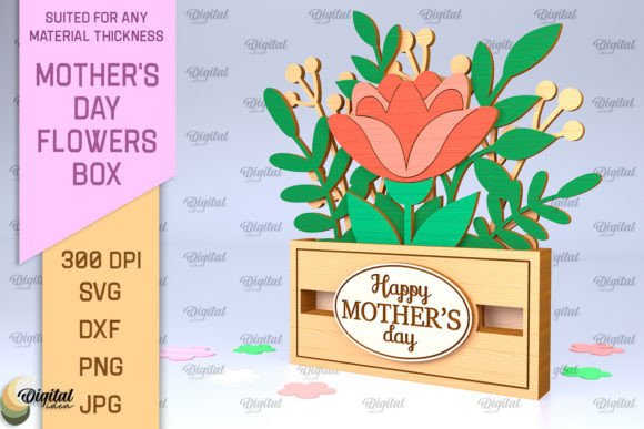 Mother's Day Laser Cut Flowers for Web Design