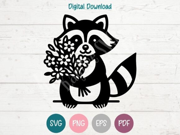 Raccoon Holding Flowers SVG: A Designer's Review
