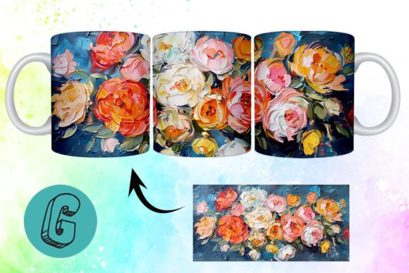 Review: 3D Oil Paint Pretty Flowers Mug Wrap 16 for Embroidery