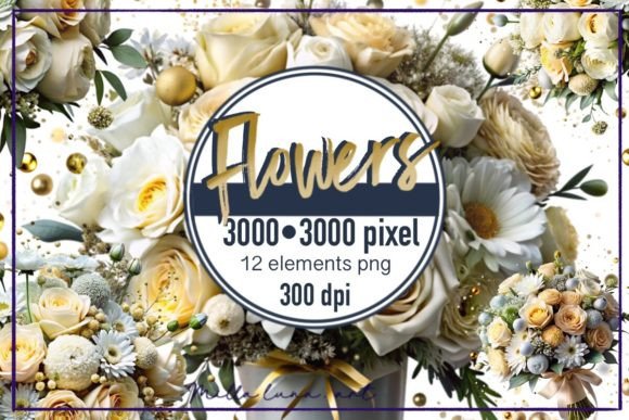 Review: Watercolor Flowers Bouquet PNG Clipart for Embroidery