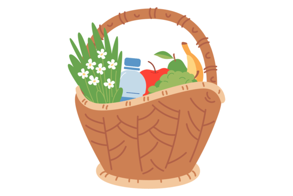 Summer Fruit Basket Graphics & Illustrations Review