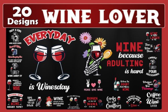 Wine Lover SVG Bundle: Graphics for Crafts & Branding